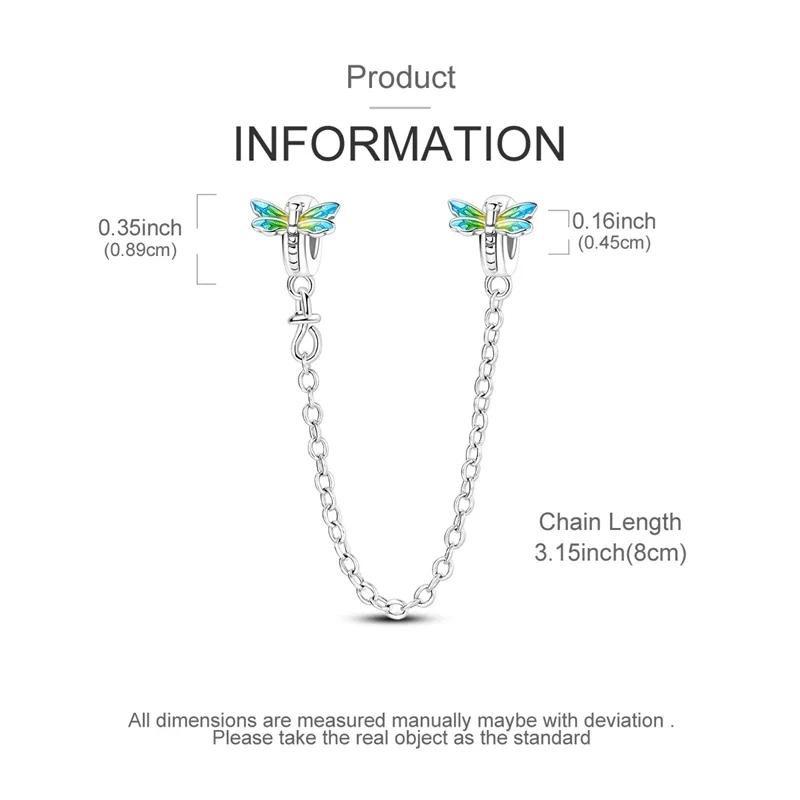 Original Delicate Blue Colored Dragonfly Pendant Copper Bead Fit Bracelet Women Gift Diy Accessory Party Jewelry