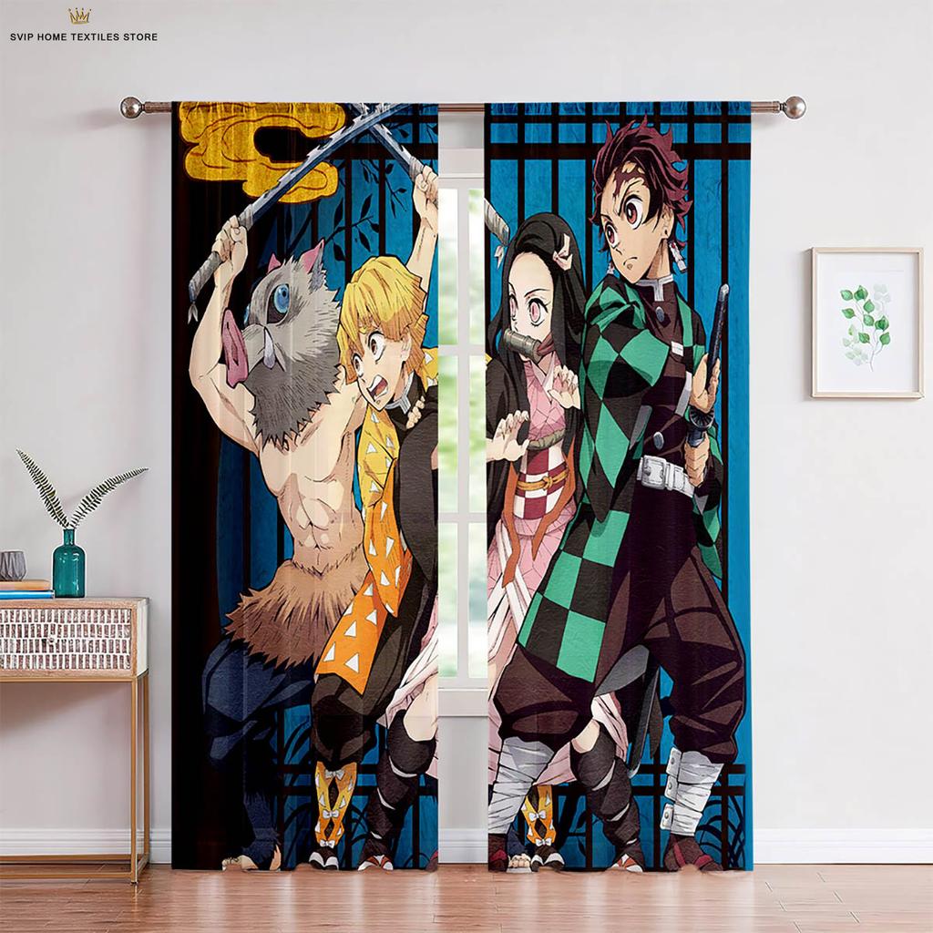 Шторы с принтом в виде горячих японских комиксов, подходят для спальни, общежития, гостиной, кабинета, декоративные шторы