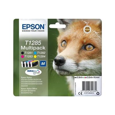 Epson Мультипак T1285 - Лиса - Черный, Голубой, Пурпурный, Желтый (C13T12854012)