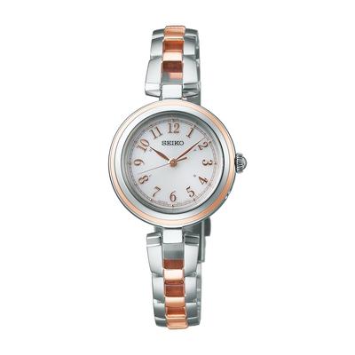 [Часы Seiko] Часы S Series Женские Солнечные Радио Браслет SWFH148 Женские Серебристые и Розовое Золото