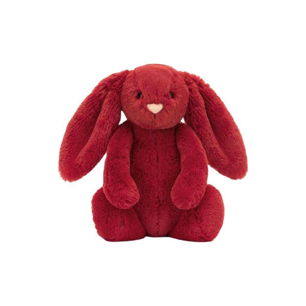 Jellycat Серия Bonnie Rabbit застенчивый клюквенный зайчик милый кролик успокаивающая кукла-компаньон плюшевая кукла сидящая 15 см высотой