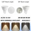 1-10 шт. Светодиодные лампы MR16 SpotLight 80+ CRI 12V AC/DC 12-24V Угол луча 38° 3 Вт 5 Вт 6 Вт 7 Вт 8 Вт Без мерцания Замена галогенной лампы 40 Вт 50 Вт 60 Вт