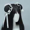 Women Buns Dancer Hair Clip Round Bun Hairstyle Laciness Ribbon Girl Headwear