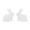 In-Style Cute Stainless Steel Small Animal Earrings: French Fashion Rabbit, Cat, Dog & Goldfish Designs for Women