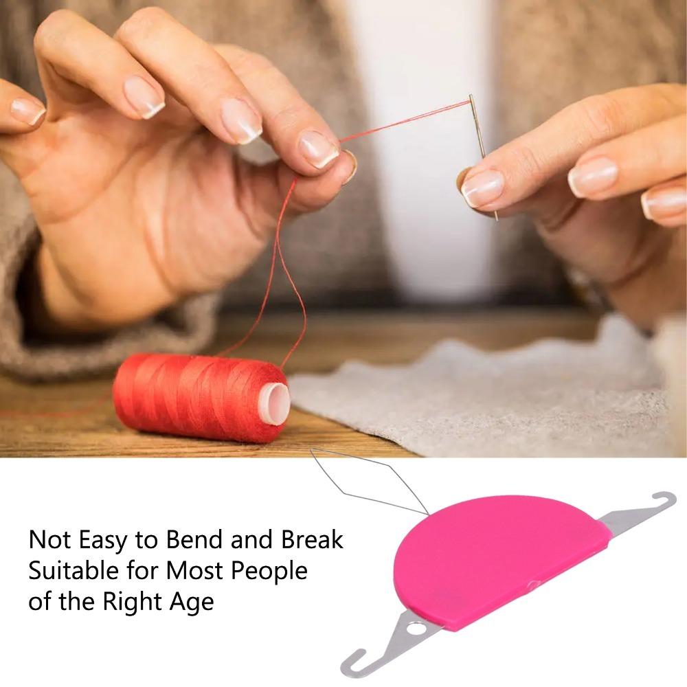 5pcs Lightweight 3 In 1 Needle Threader DIY Simple Portable Needle Threader For Machine Sewing