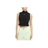 Sportswear Collection Essentials Embroidered Logo Knit Crop Tank Top Women Tops Black DD5881-010