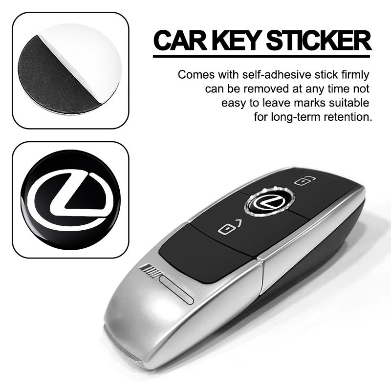 5/10/20Pcs Car 3D Aluminium Emblem Key Shell Remote Fob Stickers For Lexus IS IS250 IS250C IS300 IS300C IS350 IS350C F SPORT RX