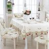 Table Cloth Luxury Embroidered Round Tablecloth For Table Juppe Dining Table Cover Fresh Flower Rose Flower Chair Cover Coffee