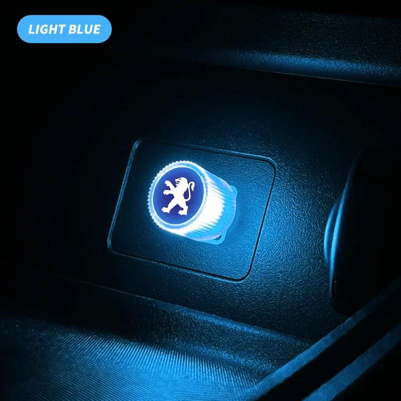 Для Peugeot 1 шт. Новый USB-светодиодный свет в автомобиль, атмосферообразующий свет в салоне автомобиля, аксессуары для автомобиля Для Peugeot 206 208 306 307 308 407 408 50