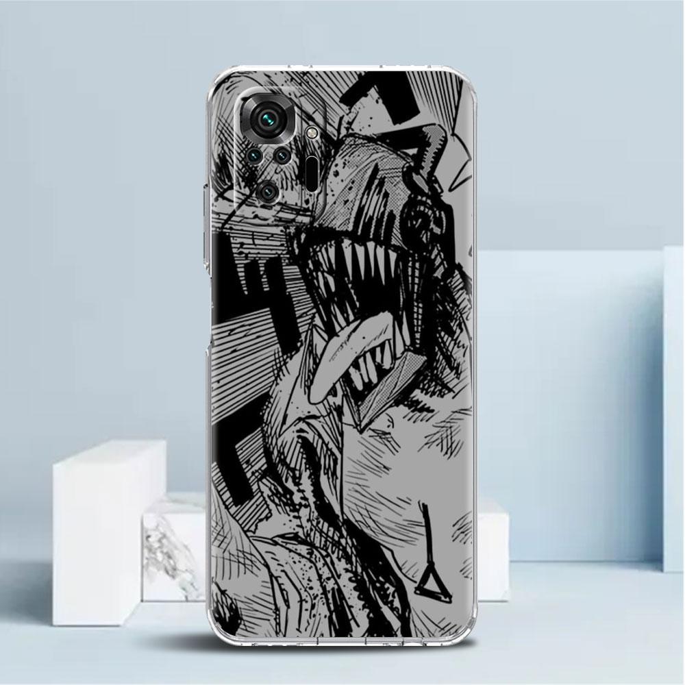 Chainsaw Man Cool Case For Xiaomi Redmi Note 11 Pro 10 9 9S 8 8T 7 9A 9C 9T 10 10C K40 Clear TPU Soft Phone Cover