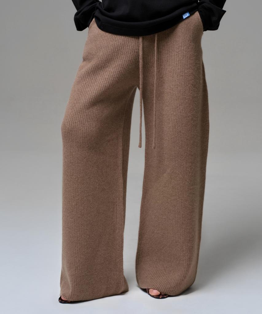 ERA Women Cashmere Blend Relaxed Knit Sweatpants - Neutral Brown