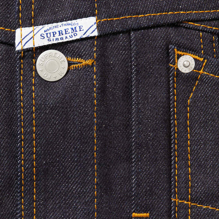Supreme Marithe Francois Girbaud X-Seam Denim Trucker Jacket Rigid Indigo