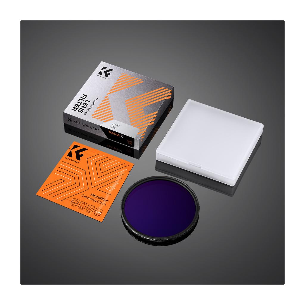 K&F CONCEPT Фильтры серии K 49-82 мм UV/CPL/ND2-400/Black-Mist 1/4 Крышка Салфетки для чистки Набор фильтров для объектива камеры для Nikon Canon Leica