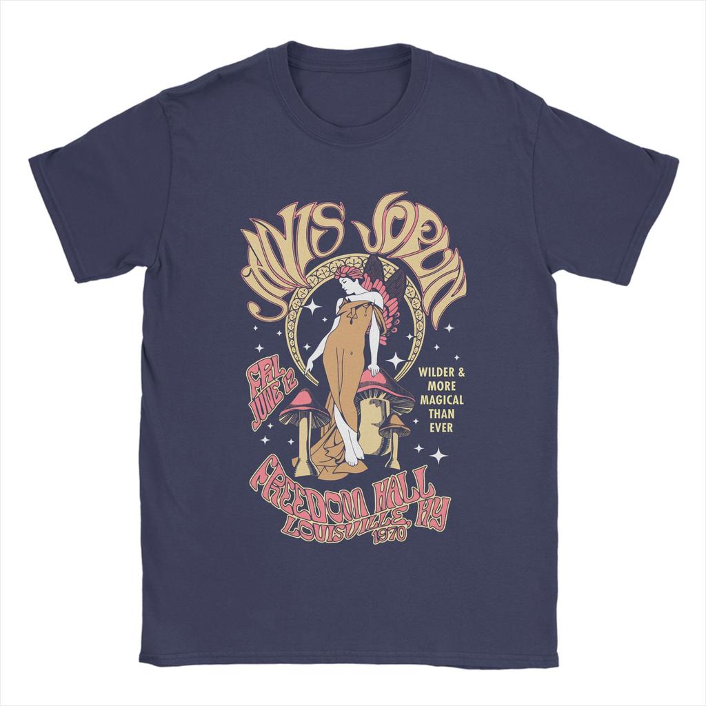 Janis Joplin Concert Men T Shirt  Novelty Tee Shirt Short Sleeve Round Neck TShirt Cotton Printing Clothing