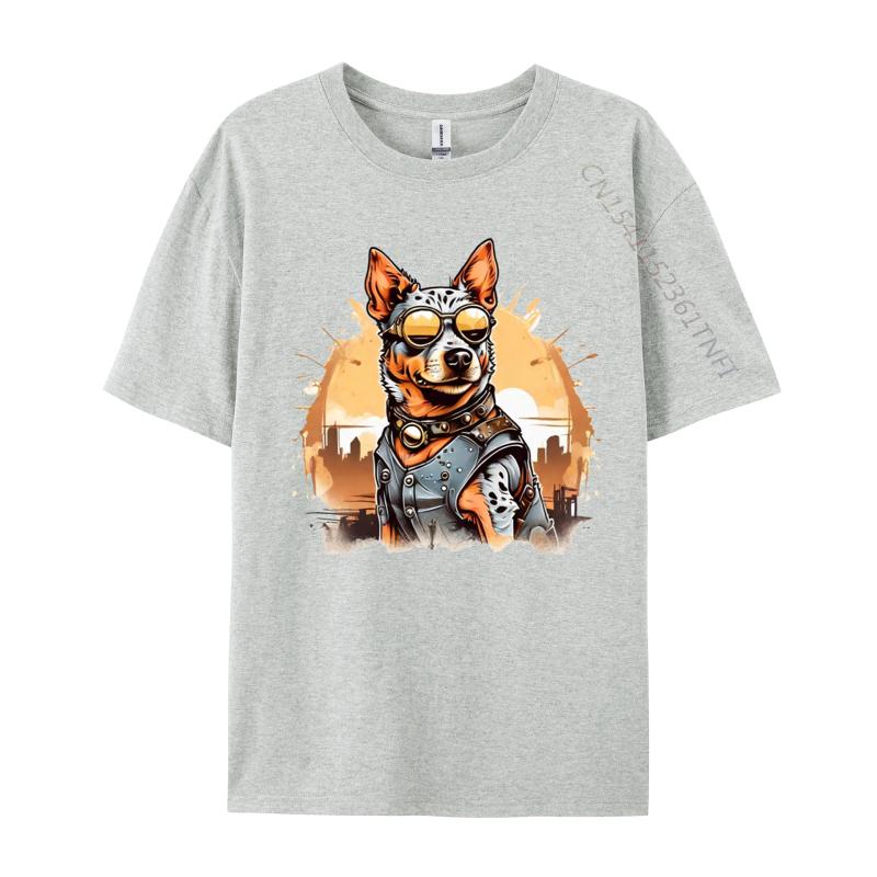 Australian Cattle Dogs T Shirt for Men Funny Pet Lover Cool Print Tshirt Graphic T Shirts Men Cotton Gift