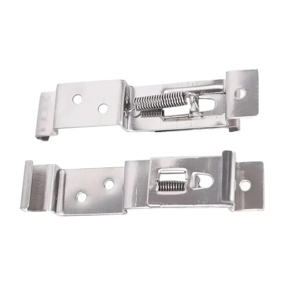 2/4/6PCS Stainless Steel License Plate Clips Spring Loaded No-Drill Car Number Plate Bracket Frame Holder Clamps for Trailer License Plate Covers