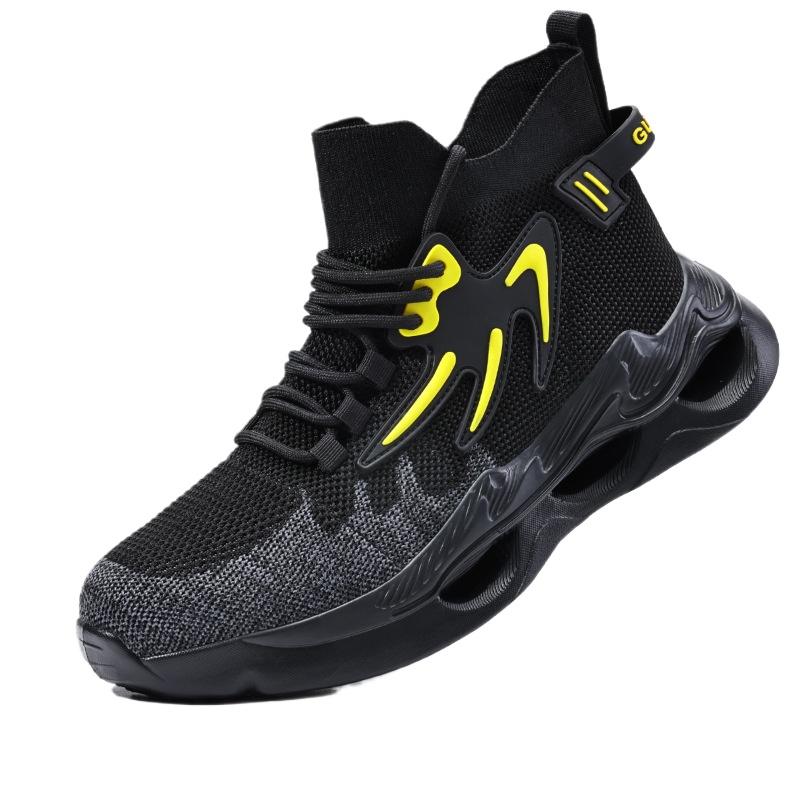 Обувь противоударные противоударные дышащие туфли со стальным носком высокие удобные мягкие подошвы защитная обувь