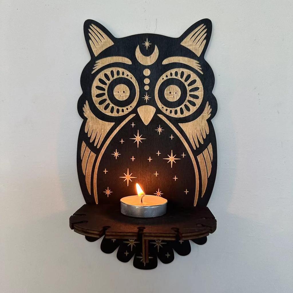 Подсвечник из дерева, подвеска, креативное украшение для дома, стойка для показа деревянных изделий ручной работы, внутреннее украшение