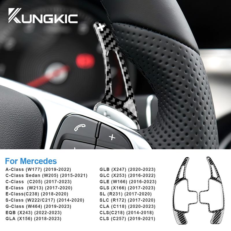 Лепестки переключения передач на руле для Mercedes Benz A B C E GLE Class W176 W205 W246 C117 W218 Удлиненные Карбоновое волокно ABS