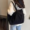 Simple Corduroy Tote Bag Large Capacity Shoulder Bag Casual Crossbody Bag For School Travel AVE