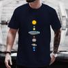Cosmic Solar System Planets Graphic Men T Shirts Short Sleeve Streetwear Casual Tee Clothing Loose Oversized Male Summer Tops