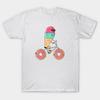 T Shirt Women Donut Bicycle Harajuku Print Kawaii Tshirt Summer Short Sleeve Female T-Shirt Top Tee