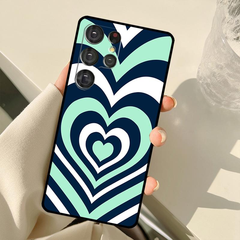 Latte Love Тоннель Коричневое Сердце Чехол Для Samsung Galaxy S22 Ultra S21 S20 S24 S25 Ultra S9 S10 Plus S23 FE S25 FE Задняя Крышка