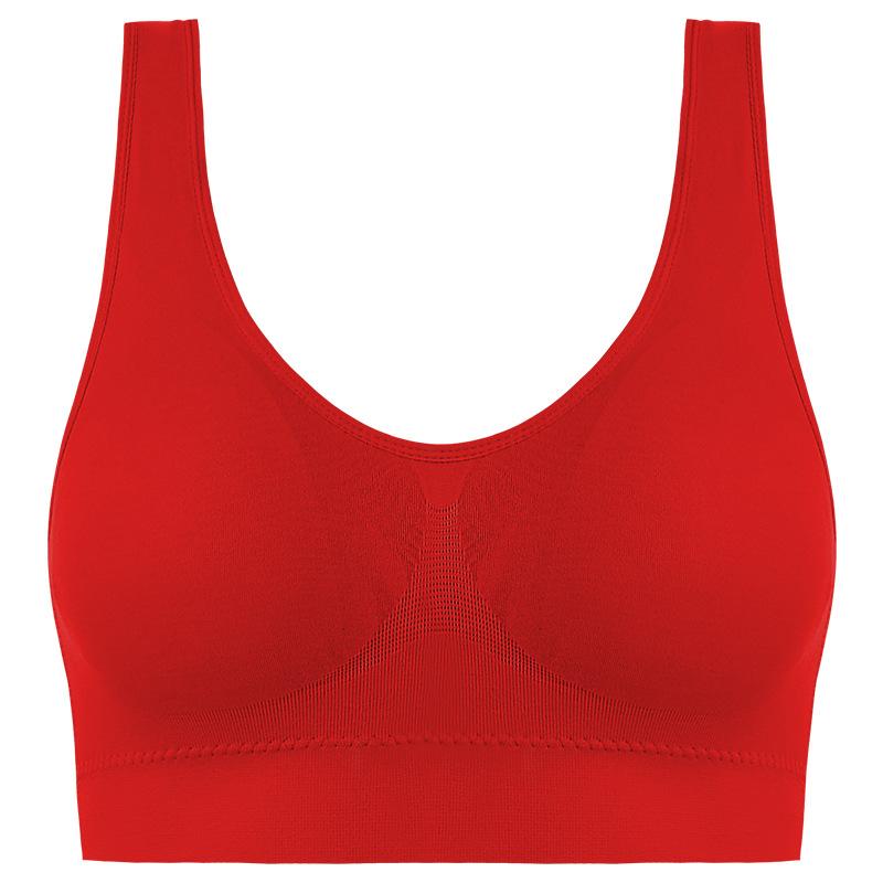 Women Sport Yoga Bras Plus Size Seamless Brassiere Breathable Wire Free Bralette Underwear Comfortable Active Removeable Padded