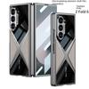 Гальванический кожаный чехол для телефона для Samsung Galaxy Z Fold 6 5 4 3 Fold6 Fold5 Fold4 Fold3 5G Жесткий защитный чехол-пленка