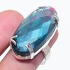 Purple Mystic Glass Gemstone 925 Sterling Silver Jewelry Ring Size 8