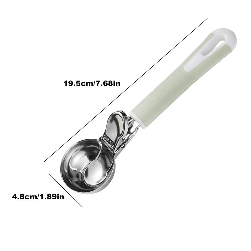 Ложка для мороженого из нержавеющей стали 304, копатель, антипригарная, для арбуза, фруктовых шариков, йогурта, многофункциональный инструмент для кухни, бара
