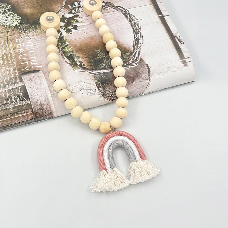 Модная мультяшная радужная струя, занавеска из розового дерева, магнитная пряжка, домашняя занавеска, магнитный ремешок для подвязывания, веревка для подвязывания