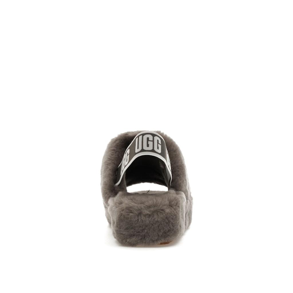 UGG Fluff Yeah Slide Charcoal Women Sneakers Grey 1095119-CHRC
