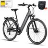 Электровелосипед DERUIZ Quartz 28'' с мотором 250 Вт Городской Ebike - Аккумулятор 48 В 13,4 Ач, Запас хода до 161 км, Гидравлические тормоза, Датчик крутящего момента, 8 скоростей, Грузоподъемность 130 кг