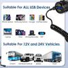 4-портовое USB быстрое зарядное устройство Алюминиевое двойное PD и двойное QC3.0 автомобильное зарядное устройство со светодиодным вольтметром для автомобилей 12 В/24 В, лодок, мотоциклов