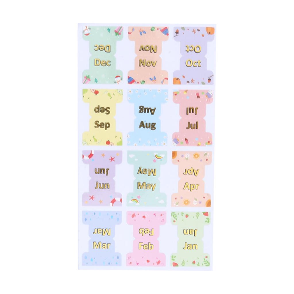 10 Sheet Index Label Paster Bookmark Stickers Easy Read Book Tabs Gold Stamping Tabs for Office School Notbook Journal Study Reading