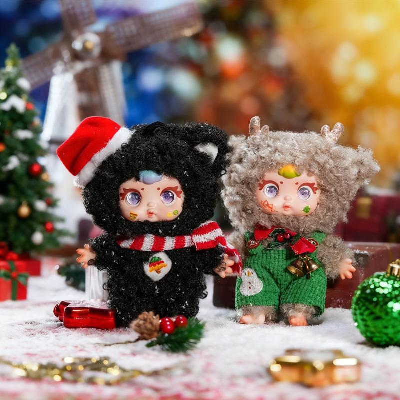Новая серия Mm Milk Cand Рождественская серия Mystery Blind Box Кавайные подвески для сумки Милые настольные украшения Плюшевые виниловые куклы Рождественские подарки