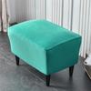 Velvet Rectangle Stretch Footrest Covers Elastic Ottoman Cover Spandex Stool Slipcover Ottoman Footstool Furniture Protector