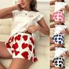 Women's Milk Silk Summer Pajama Set with Vest and Fly Sleeve Shorts