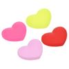 PATIKIL Tennis Vibration Damper 4 Pieces Heart Shaped Silicone Shock Absorber Racket String Damping for Tennis Racket Yellow Pale Pink Red Pink