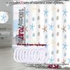 Cartoon Pattern Starfish Bathroom Shower Curtain Bathroom Partition Curtain Light Opaque Waterproof Material Bathroom More Refre