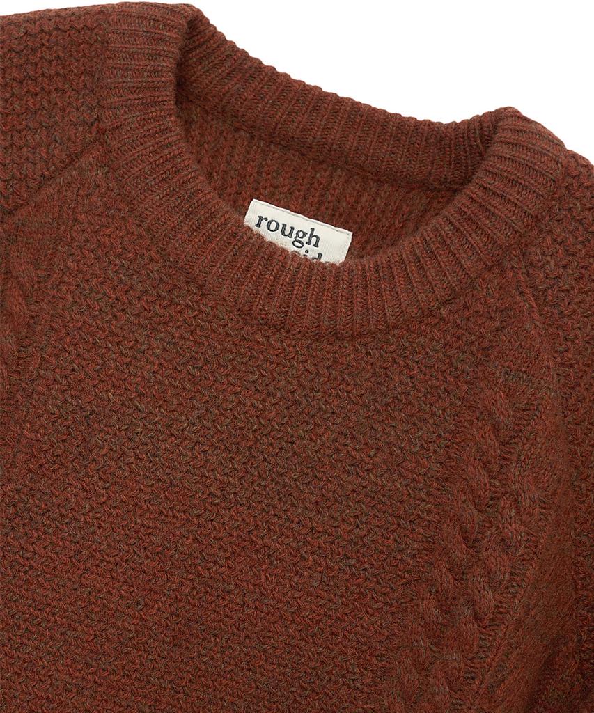 Leopeusaideu Aran Sweater Maple