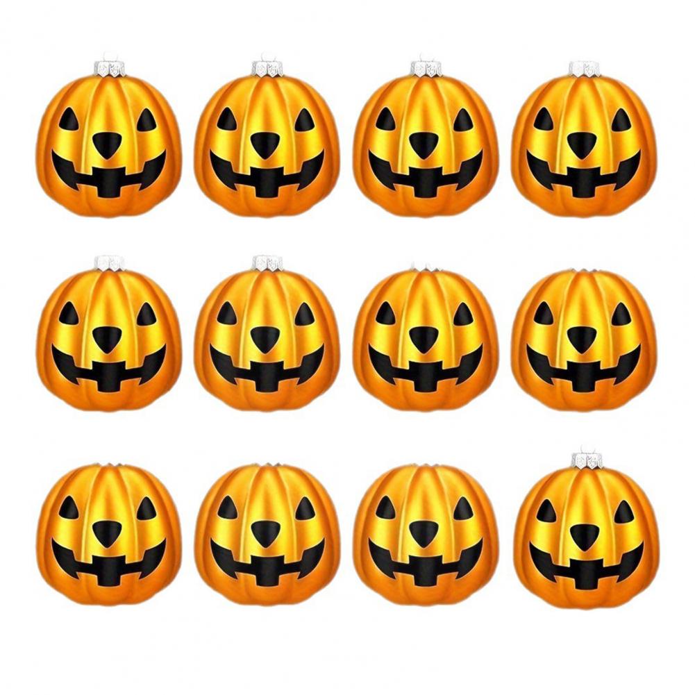 Halloween Home Decor Plastic Pumpkin Balls Halloween Pumpkin Pendants Waterproof Tree Decorations for Indoor Outdoor for Festive