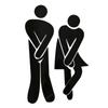 Decoration Washroom Poster Woman & Man 3D Wall Stickers Mirror Surface Decal Toilet Entrance Sign