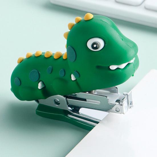 Mini Stapler for Desk Small Cute Stapler Crocodile Dinosaur Design Pocket Stapler Office Supply Accessory