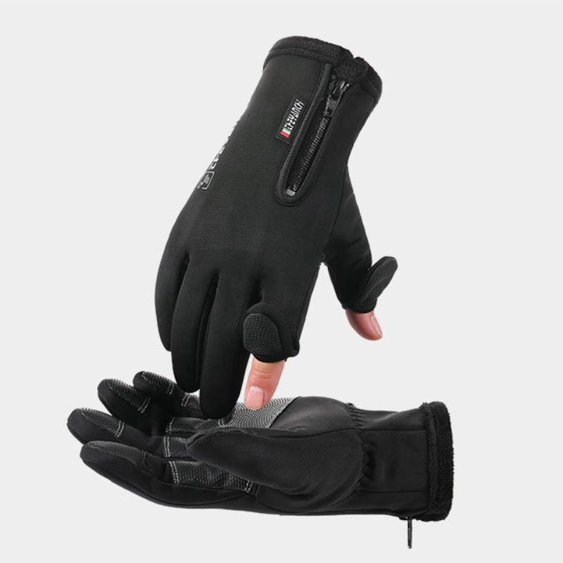 Зимние рыболовные перчатки с двумя пальцами, ветрозащитные перчатки для женщин и мужчин, бархатные теплые перчатки для рыбалки, велосипедные перчатки, теплые перчатки для активного отдыха