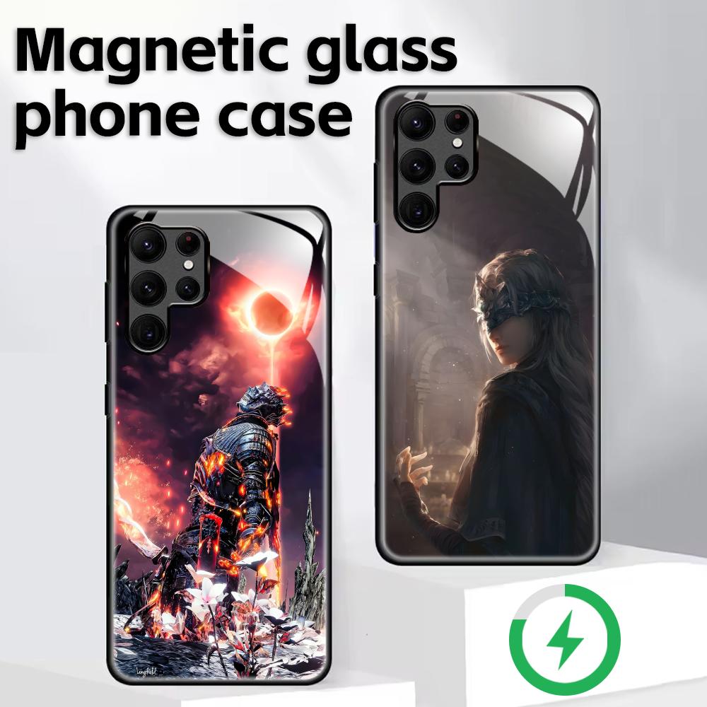 Classic game DARK SOULS Phone Case For Samsung S26 S25 S24 S23 S22 S21 Plus Ultra Note20 Glass Magnetic Case