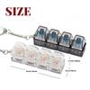 4-Button Light Up Keyboard Keychain Clickable Led Button Fidget Toys With Lights For Stress Relief Anxiety People Desk Accessory