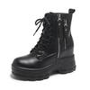 Fashion New 2024 Women Platform Ankle Boots Winter Chunky Sneakers Casual Vulcanized Shoes 10CM High Top Leather Short Boots Women Mujer