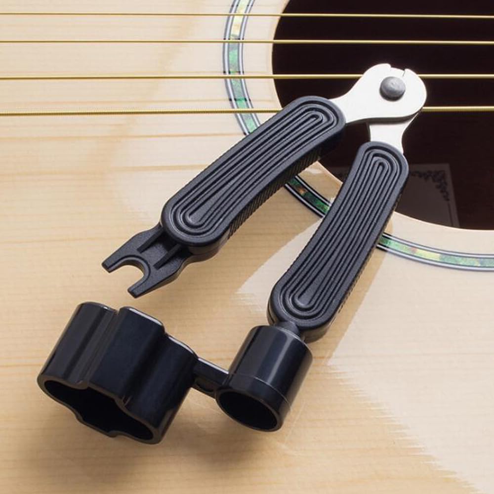 CHENLONB String Winder Peg Nipper Winder 3in1 Multifunctional Tool String Maintenance for Acoustic Guitar Electric Guitar Guitar
